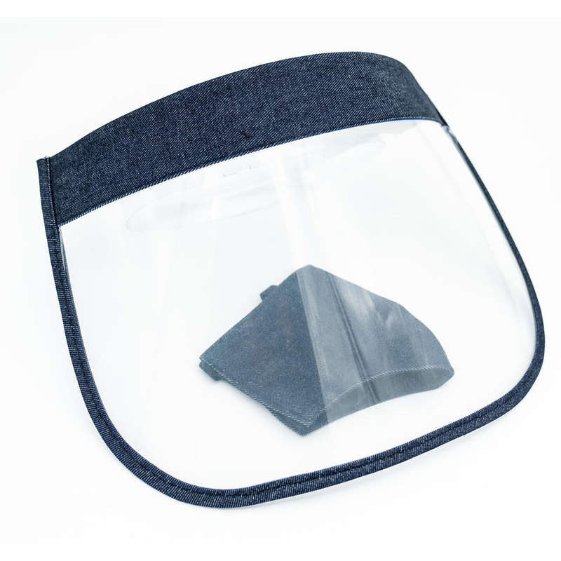Face Shield & Mask Combo Denim Extra Wide Adjustable