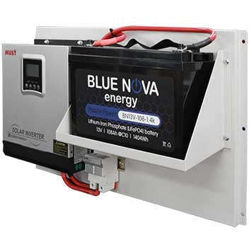 SOLAR HYBRID EASY INST. KIT 1KVA INV. + 108AH LITHIUM BATT