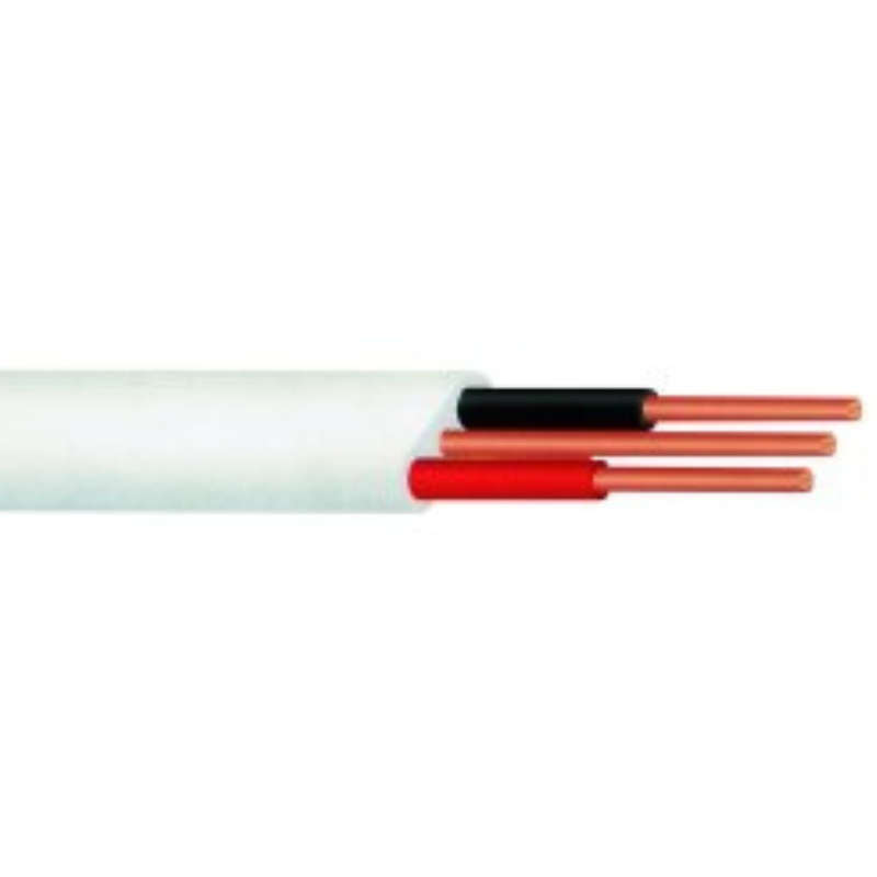 1.0mm x 2 CORE + E FLAT WHITE /100M