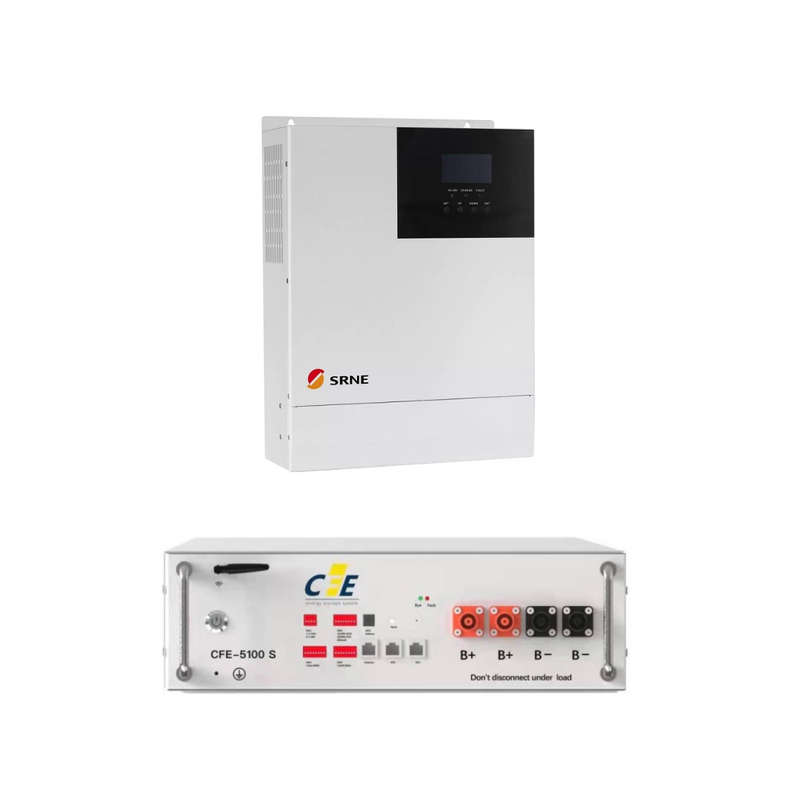 Combo 3Kw 48V Inverter Off Grid & 4.8Kwh 48V 100Ah Lithium Ion Batt
