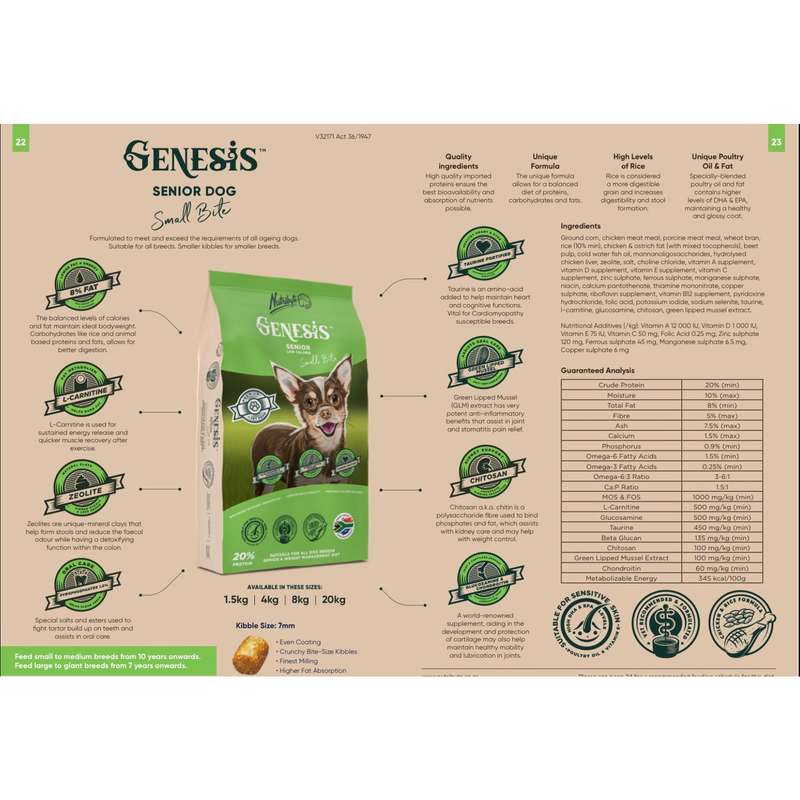 Nutribyte Senior Small Bite Dog Food - 4 kg