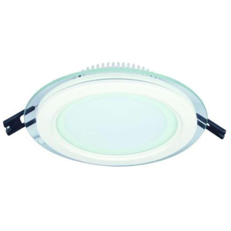 Pack Of 3 6W 100mm Dia Round Cool White Glass Led Downlight 4200K 85-265V