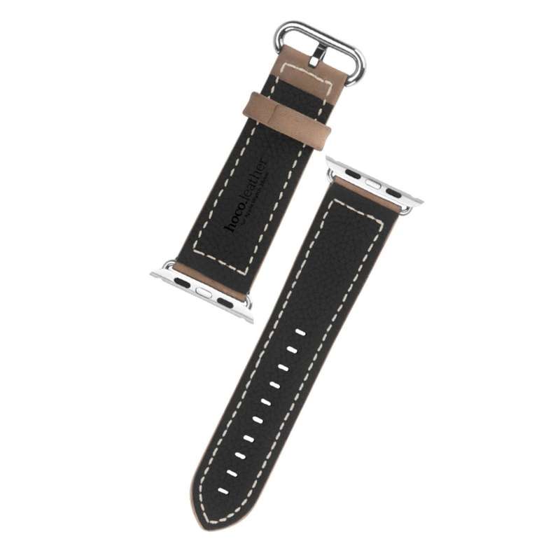 Hoco - Art series Luxury Real Leather Watchband for Apple Watch 38 mm - Classic Brown