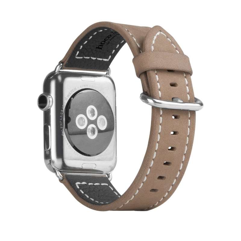 Hoco - Art series Luxury Real Leather Watchband for Apple Watch 38 mm - Classic Brown