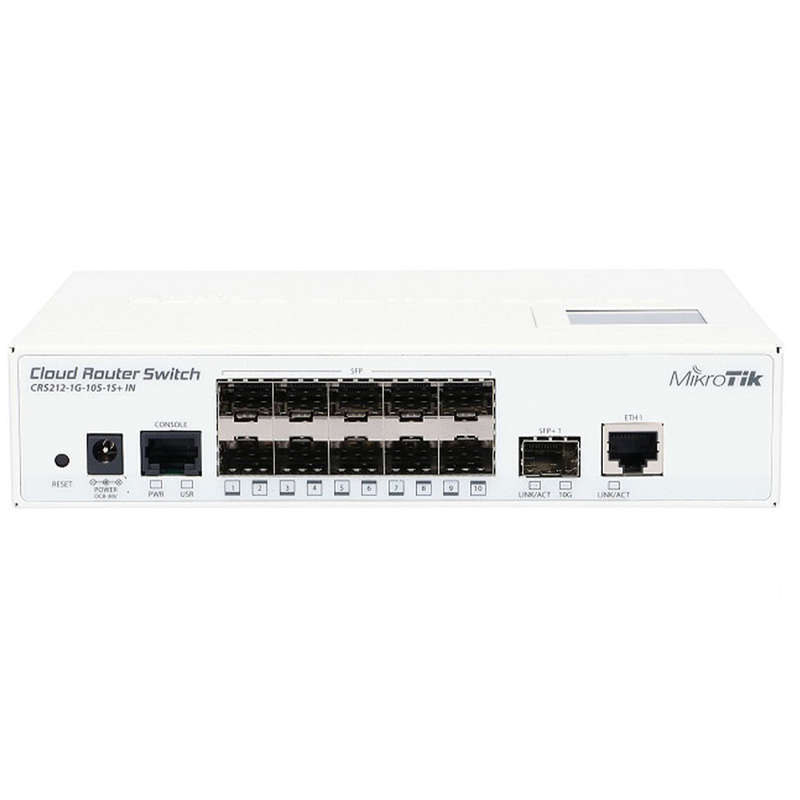 MIKROTIK - CRS212-1G-10S-1S+ IN - CLOUD ROUTER - SWITCH - NETWORKING