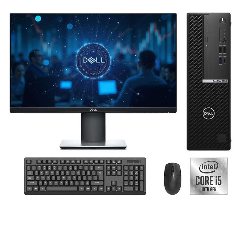 REFURBISHED - DELL OPTIPLEX 5090 SFF - I5 10505 - 10TH GEN - 16GB DDR4 - 256GB NVME SSD - 23 INCH...