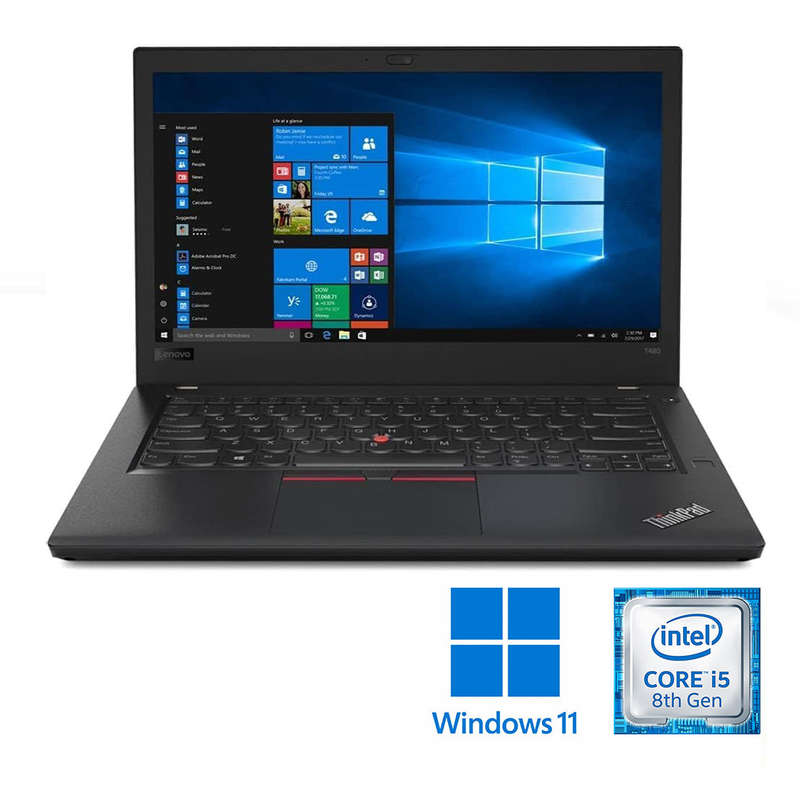 REFURBISHED - LENOVO THINKPAD T480 - I5 8250U - 8GB DDR4 - 256GB SSD - 14 INCH - LAPTOP