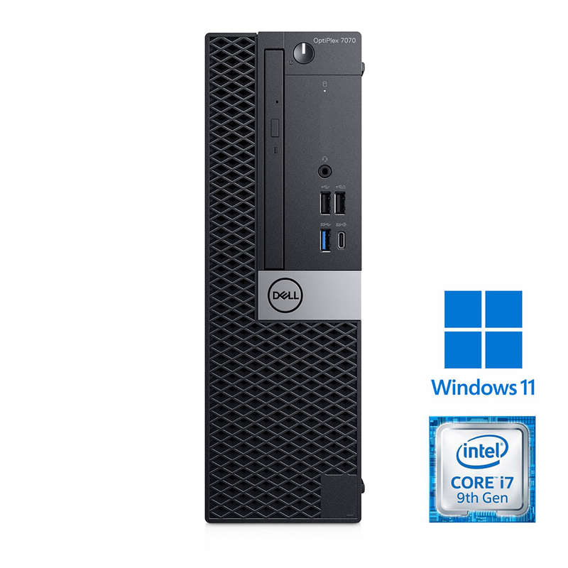 REFURBISHED - DELL OPTIPLEX 7070 SFF - I7 9700 - 16GB DDR4 - 512GB NVME SSD - MS OFFICE 2024 - CO...