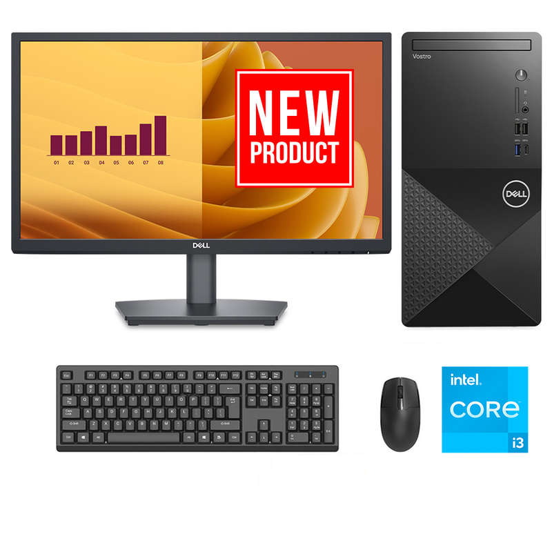 DELL VOSTRO 3030 MINI TOWER - I3 12100 - 12TH GEN - 8GB DDR5 - 512GB NVME SSD - 21.5 INCH - DELL ...