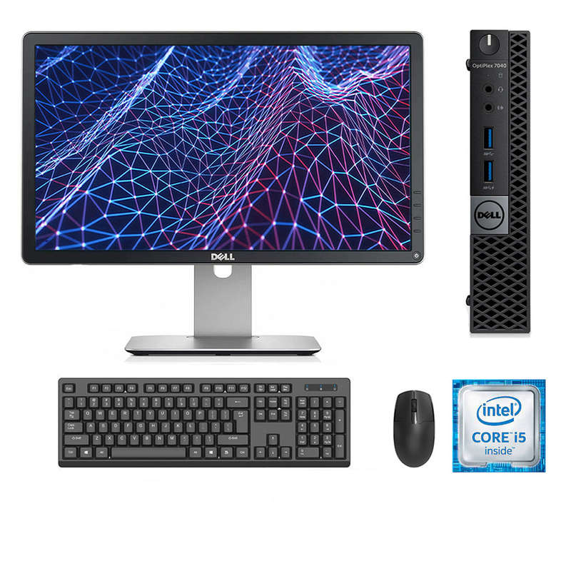 REFURBISHED - DELL OPTIPLEX 7040 MINI PC - I5 6500T - 8GB DDR4 - 128GB M.2 SSD - 23.8INCH - DELL ...