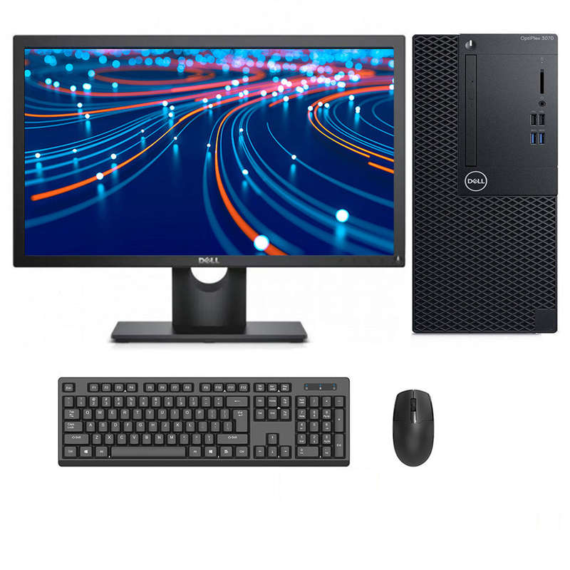 REFURBISHED - DELL OPTIPLEX 3070 MINI TOWER - I5 9400 - 8GB - 256GB SSD - 19INCH - DELL - E1916HE...