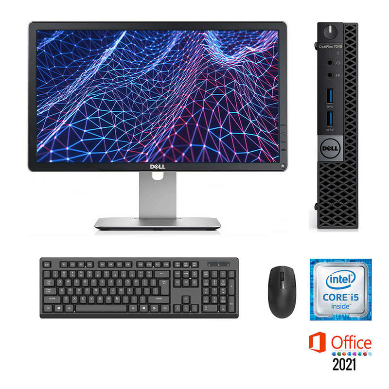 REFURBISHED - DELL OPTIPLEX 7040 MINI PC - I5 6500T - 16GB DDR4 - 256GB NVME SSD - 23INCH - DELL ...