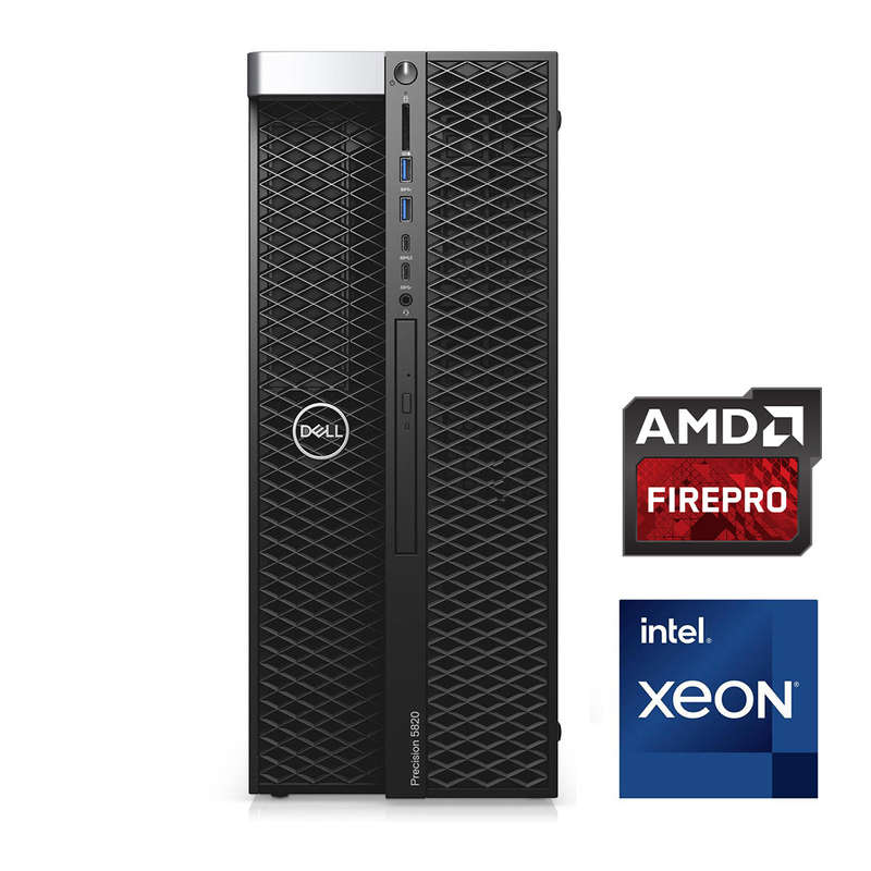 REFURBISHED - DELL PRECISION 5820 - XEON - W-2145 - 64GB DDR4 - 256GB M.2 SSD - 8GB AMD FIREPRO W...