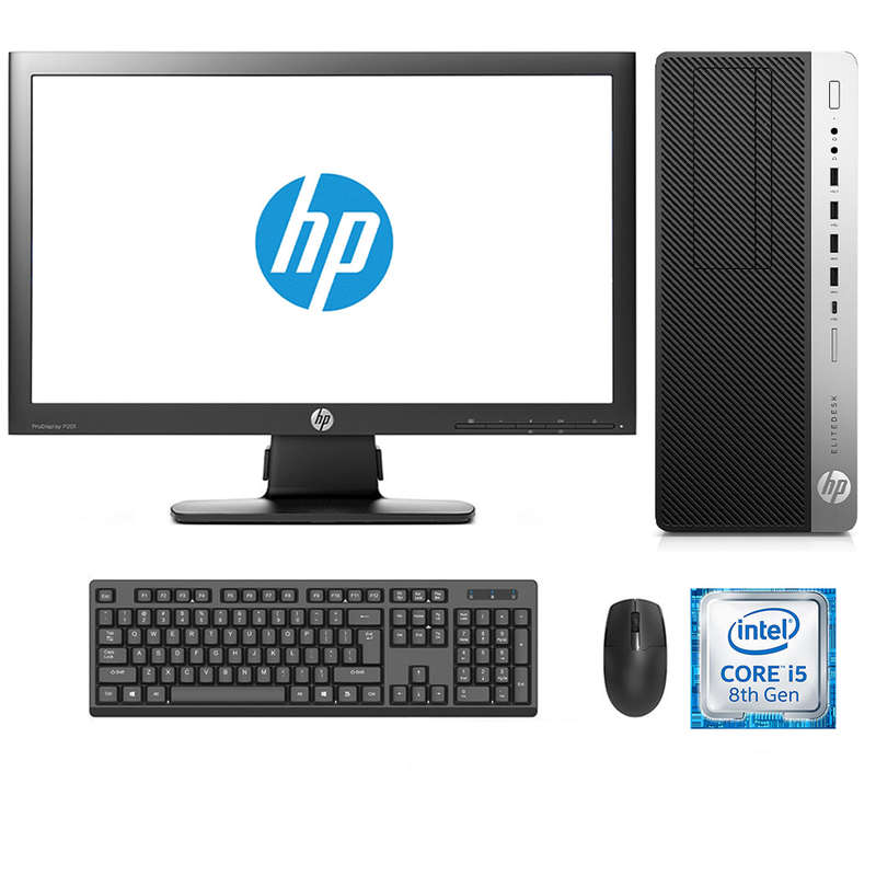 REFURBISHED - HP ELITEDESK 800 G4 TOWER - I5 8500 - 8TH GEN - 8GB DDR4 - 256GB SSD - 20 INCH - HP...