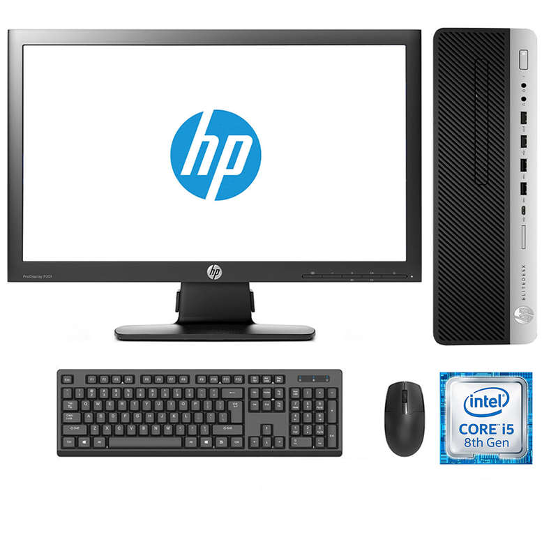 REFURBISHED - HP ELITEDESK 800 G4 SFF - I5 8500 - 8TH GEN - 8GB DDR4 - 256GB SSD - 20 INCH - HP -...