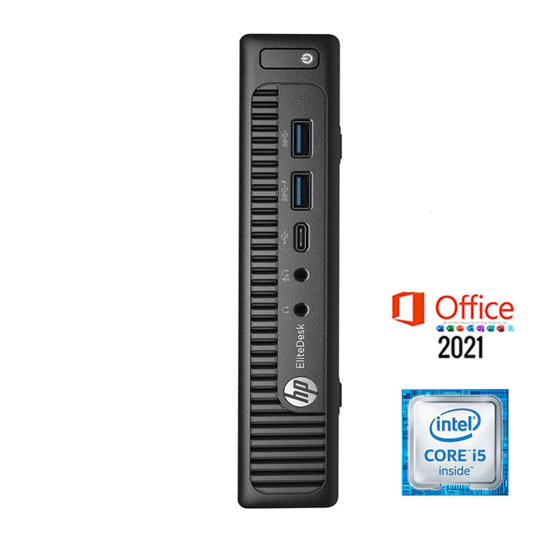 REFURBISHED - HP ELITEDESK 800 G2 MINI PC - I5 6500T - 8GB DDR4 - 256GB SSD - MS OFFICE 2021 - CO...