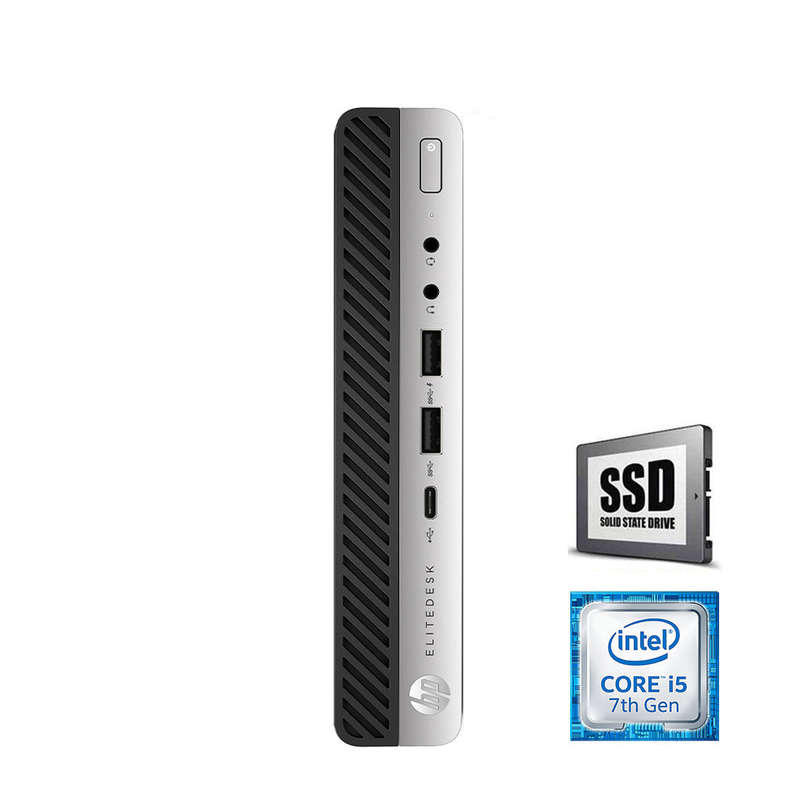 REFURBISHED - HP ELITEDESK 800 G3 MINI PC - I5 7500T - 8GB DDR4 - 256GB NVME SSD - COMPUTER