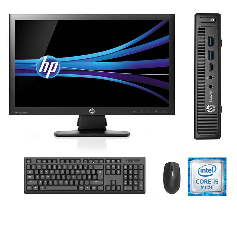 REFURBISHED - HP PRODESK 600 G2 MINI PC - I5 6500T - 8GB DDR4 - 256GB SSD - 21.5INCH - HP - LE220...