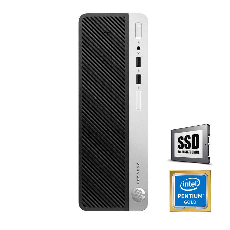 REFURBISHED - HP PRODESK 400 G5 SFF - PENTIUM GOLD G5400 8TH GEN - 8GB DDR4 - 256GB SSD - 19INCH ...