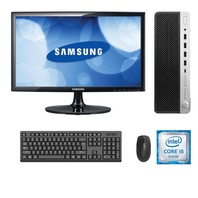 REFURBISHED - HP ELITEDESK 800 G3 SFF - I5 6500 - 8GB DDR4 - 256GB NVME SSD - 19INCH - SAMSUNG - ...