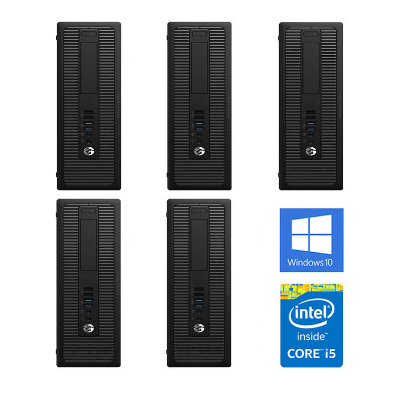 REFURBISHED - 5 X HP ELITEDESK 800 G1 SFF - I5 4570 - 8GB DDR3 - 500GB HDD - COMPUTER
