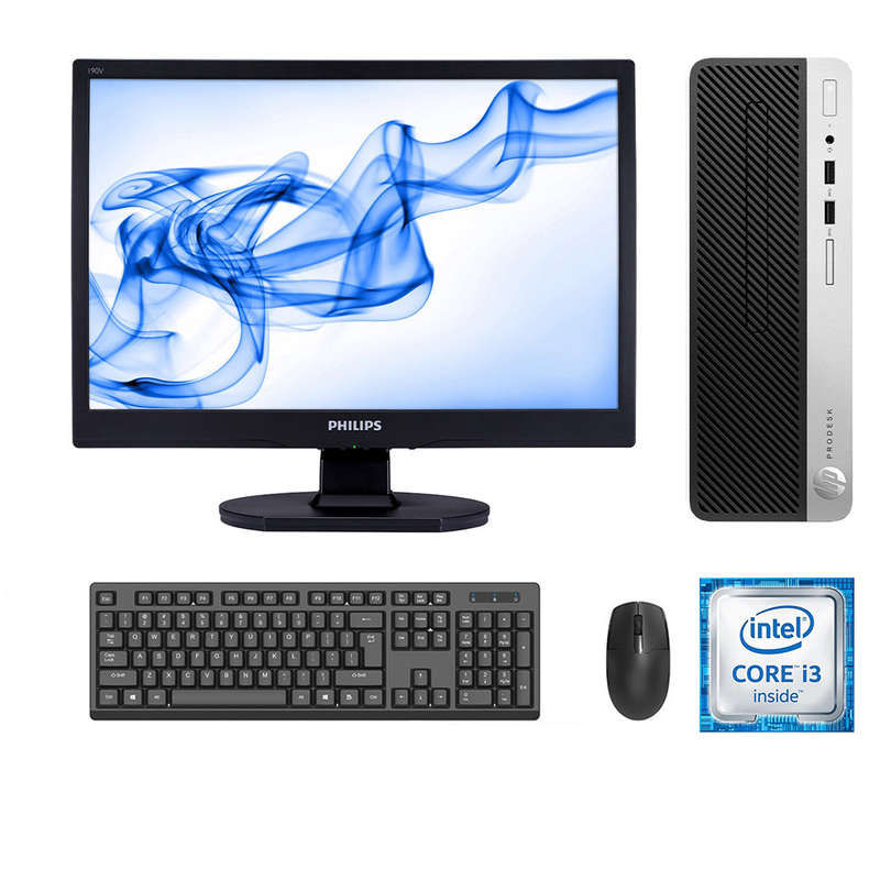 REFURBISHED - HP PRODESK 400 G4 SFF - I3 6100 - 8GB DDR4 - 500GB HDD - 19INCH - PHILIPS 190 - LCD...