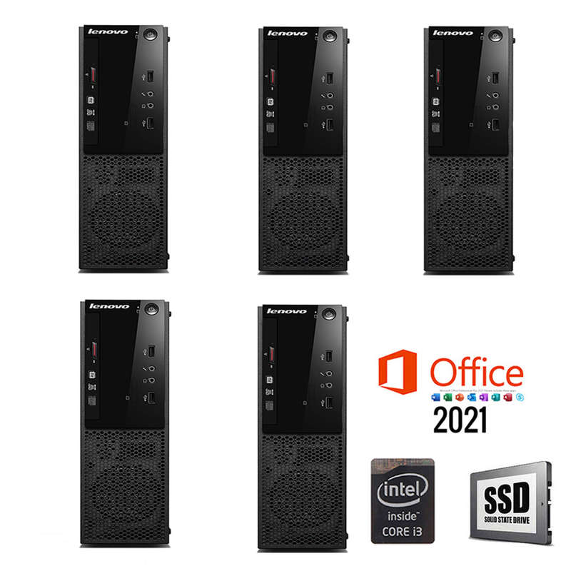 REFURBISHED - 5 x LENOVO S500 SFF - I3 4130 - 8GB DDR3 - 256GB SSD - MS OFFICE 2021 - COMPUTER - ...