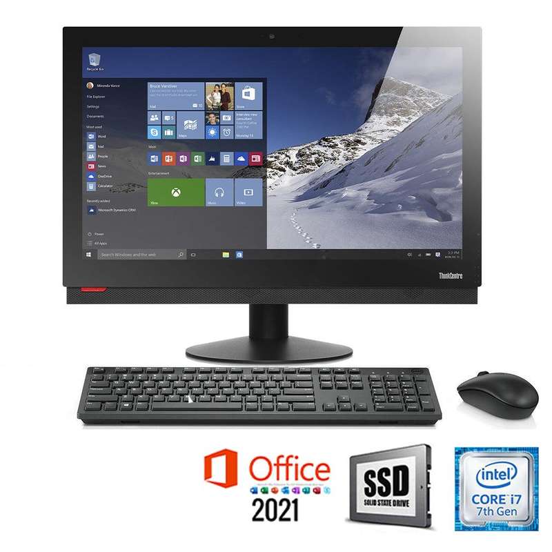 REFURBISHED - LENOVO THINKCENTRE M910Z - I7 7700 - 16GB DDR4 - 256GB SSD - 24 INCH - MS OFFICE 20...