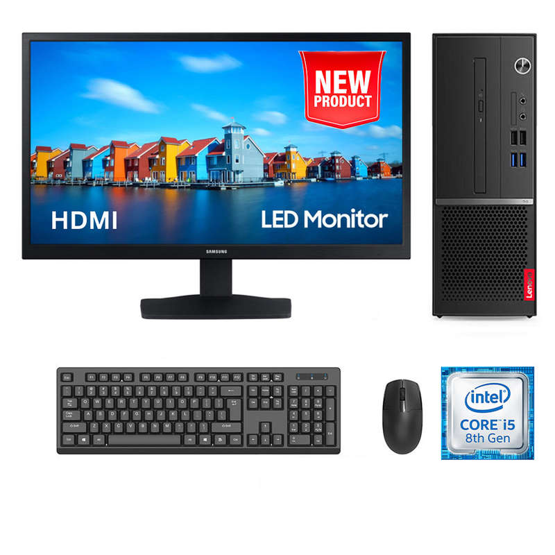 REFURBISHED - LENOVO V530S SFF - I5 8400 - 8TH GEN - 8GB DDR4 - 256GB M.2 SSD - NEW 19 INCH - SAM...