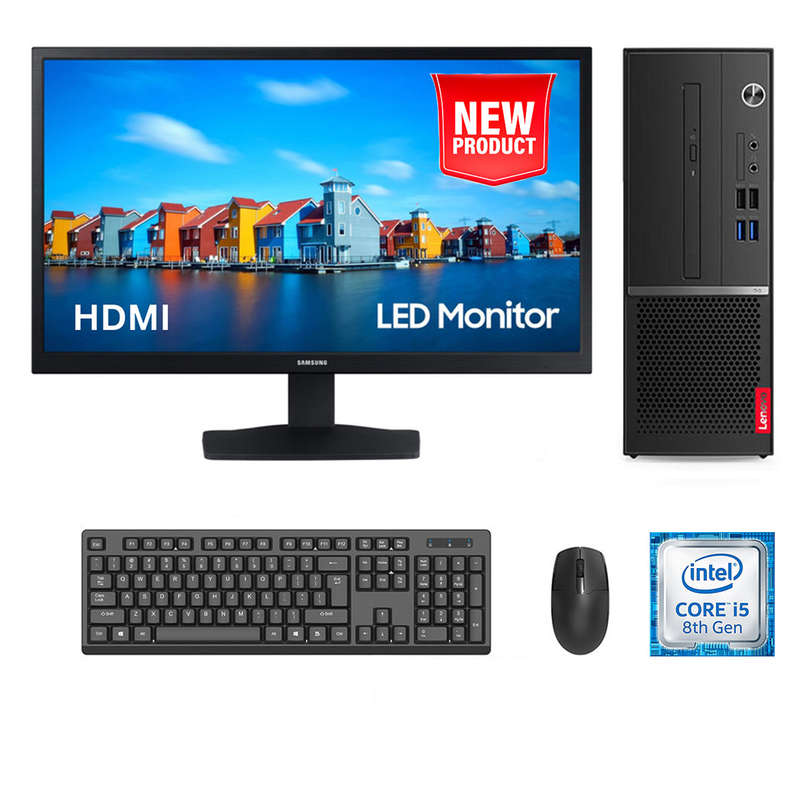 REFURBISHED - LENOVO V530S SFF - I5 8400T - 8TH GEN - 8GB DDR4 - 240GB SSD - NEW 19 INCH - SAMSUN...