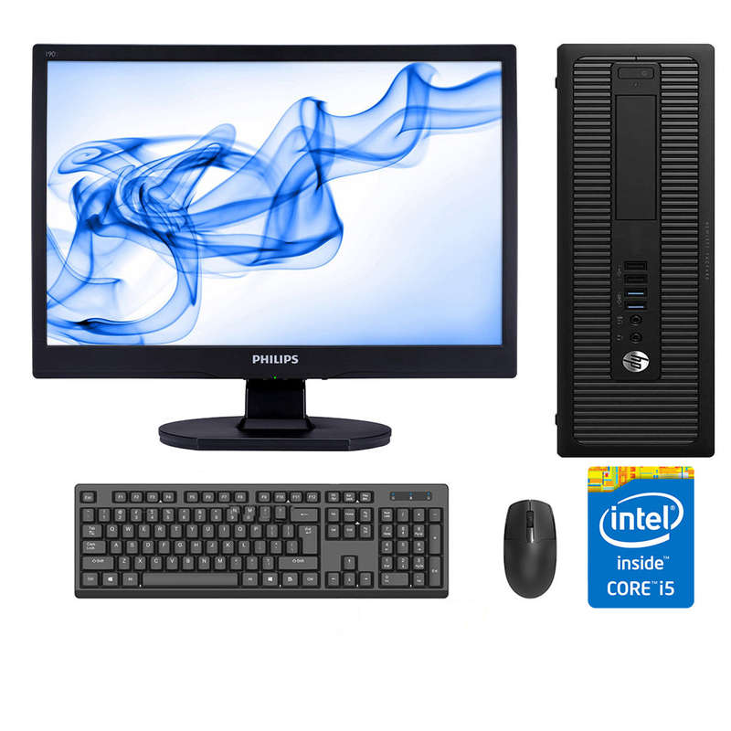 REFURBISHED - HP ELITEDESK 800 G1 SFF - I5 4570 - 8GB DDR3 - 500GB HDD - 19INCH - PHILIPS - 190 -...