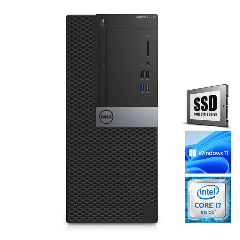 REFURBISHED - DELL OPTIPLEX 7040 MINI TOWER - I7 6700 - 16GB DDR4 - 256GB NVME SSD - COMPUTER - B...