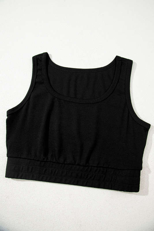 Black 3 Pcs Crop Tank Top Shorts with Cardigan Lounge Set
