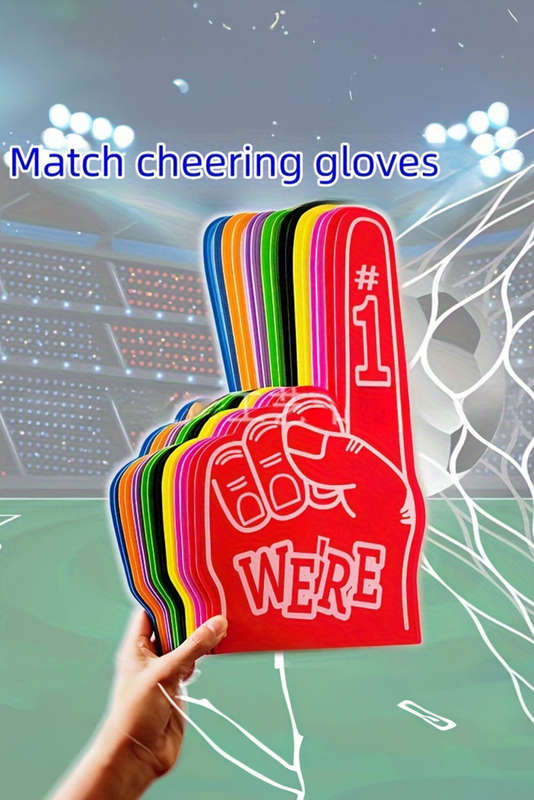 Black WERE NO.1 Game Day EVA Foam Cheering Gloves