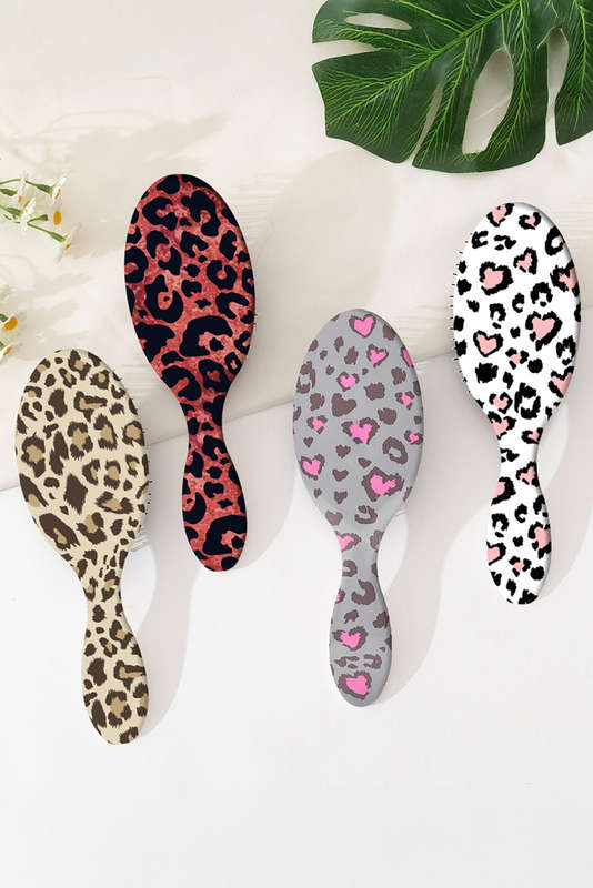 White Sweet Leopard Pattern Hair Care Comb