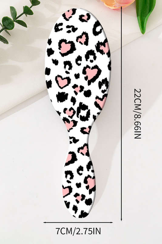 White Sweet Leopard Pattern Hair Care Comb
