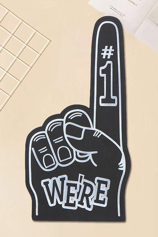 Black WERE NO.1 Game Day EVA Foam Cheering Gloves