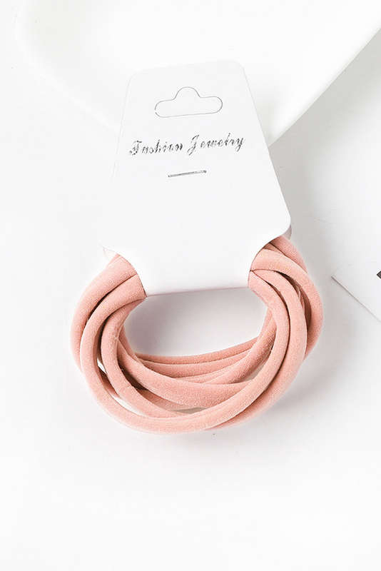 Peach Blossom Solid Color Minimalist Hair Tie Accessory
