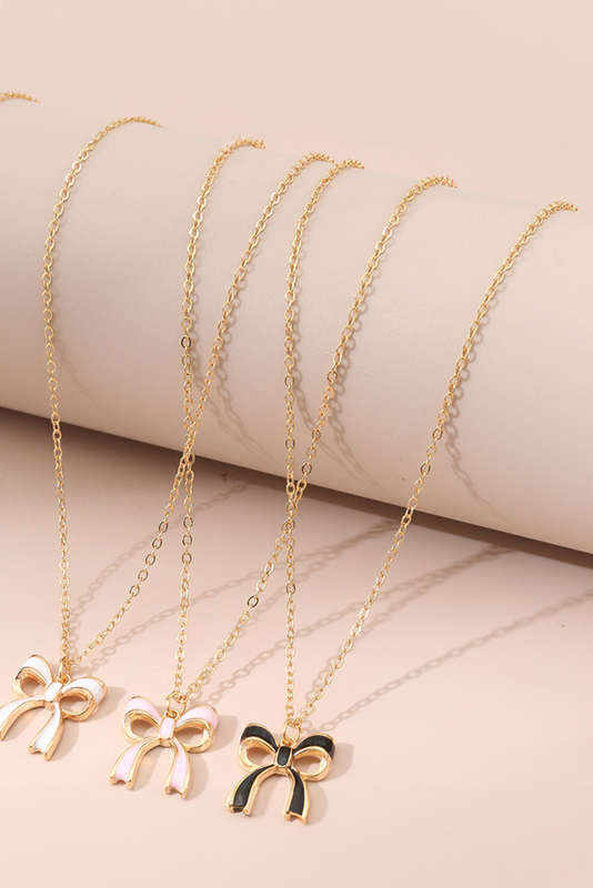 Triple Layered Bowknot Necklace