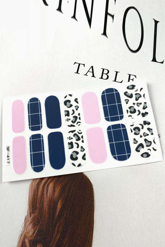 Leopard Leopard Print Frosted Gel Nail Stickers