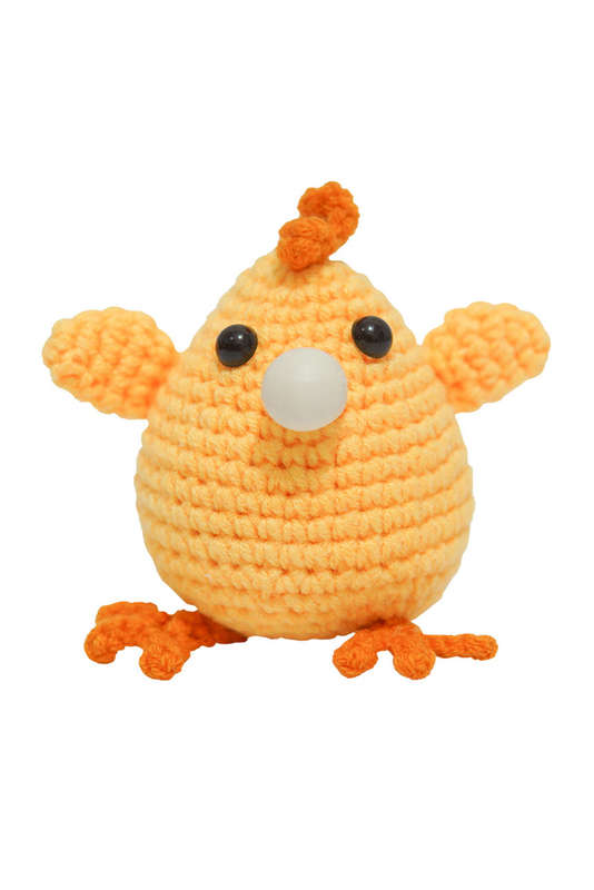 Yellow DIY Crochet Kit Chicken Doll Handmade Material Package
