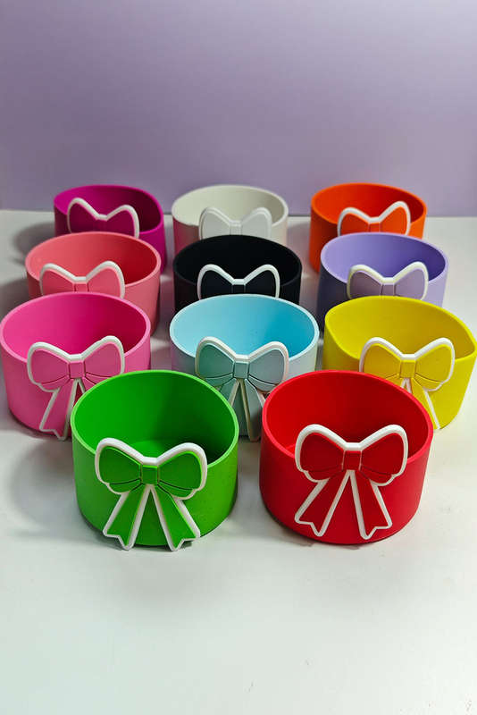 Bonbon Bow Knot Silicone Cup Sleeve