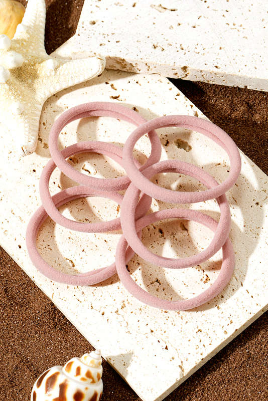 Peach Blossom Solid Color Minimalist Hair Tie Accessory