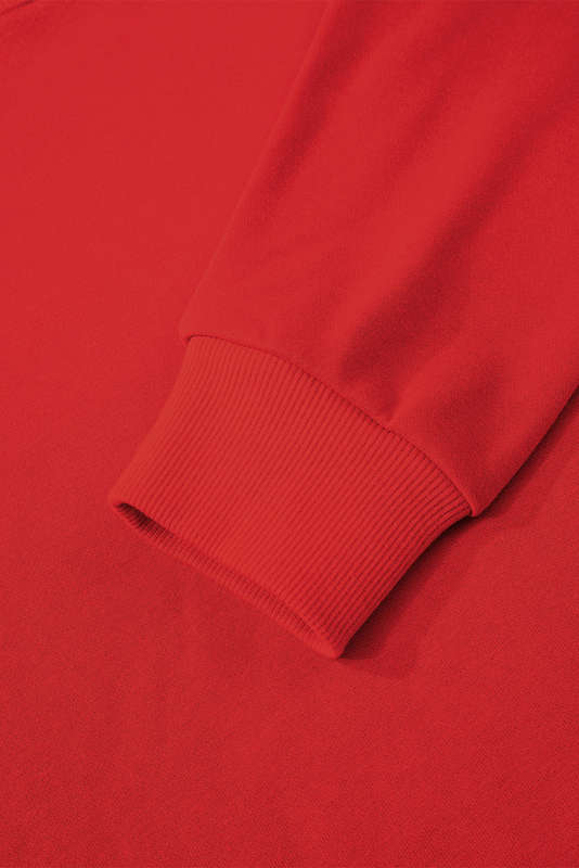 Fiery Red Varsity Striped Detail Drop Shoulder Oversized Sweatshirt