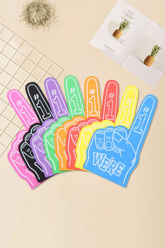 Black WERE NO.1 Game Day EVA Foam Cheering Gloves