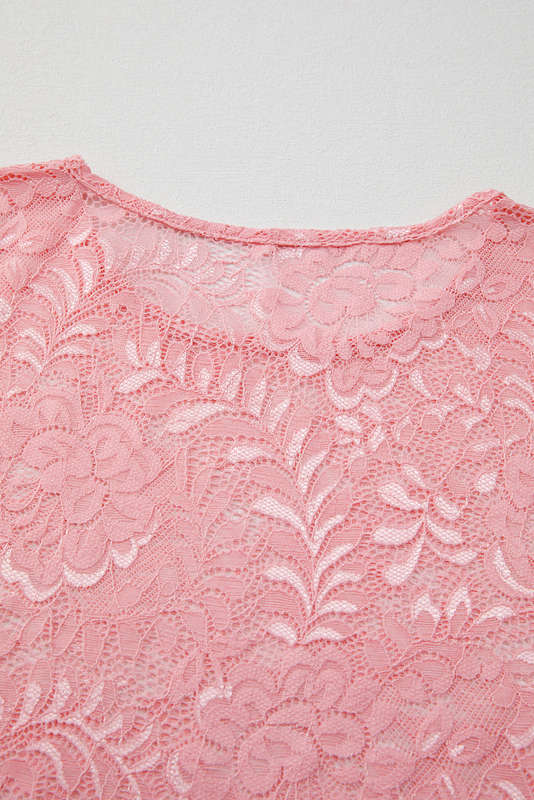 Blossom Floral Lace Sheer Long Sleeve Top