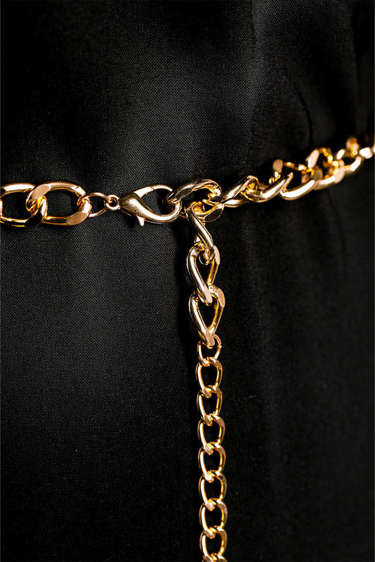 Gold Multi Layer Rhinestone Belt Chain