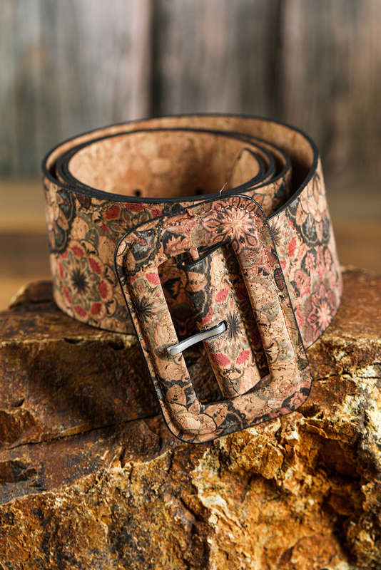 Chestnut Western Floral Print Faux Leather Waist Belt