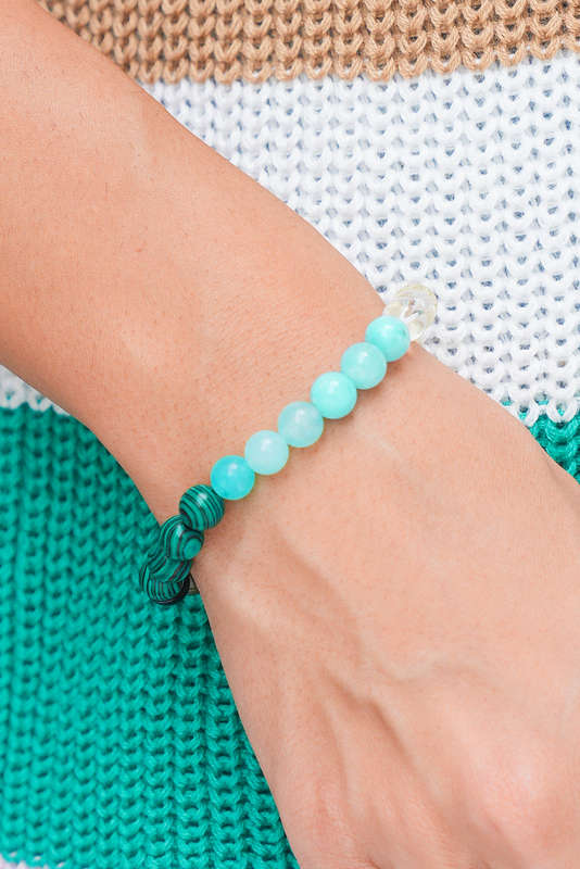 Canton Vintage Crystal Beaded Elastic Bracelet