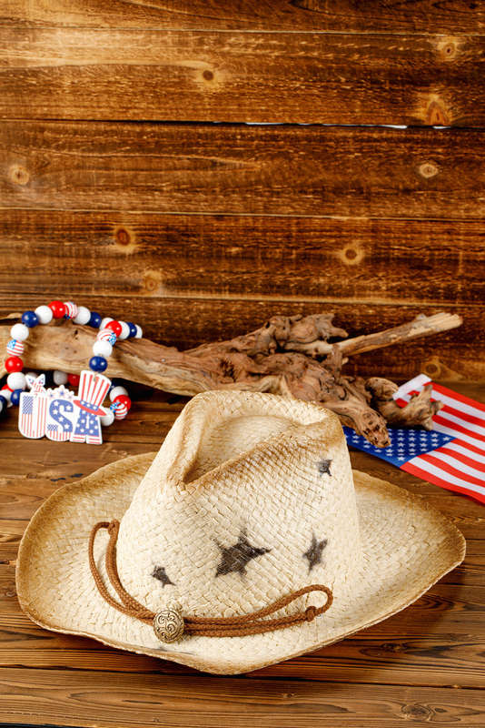 Khaki Vintage Star Shape Woven Wide Brim Buckle Hat